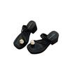 Sexy high-heeled slippers women's summer outer wear 2025 new summer thick-heeled cool slippers women's toe slippers women