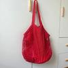 Portable Reusable Grocery Bags Fruit Vegetable Net Bag Washable Cotton Mesh String Organic Organizer Handbag Short Handle