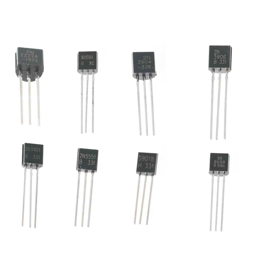 200/600PCS TO-92 Transistor 15 Types Values Kit Set 2N222/2N3904/2N3906/ 2N5401/2N5551/ A1015/C1815/C945/S8050/ S8550/S9012