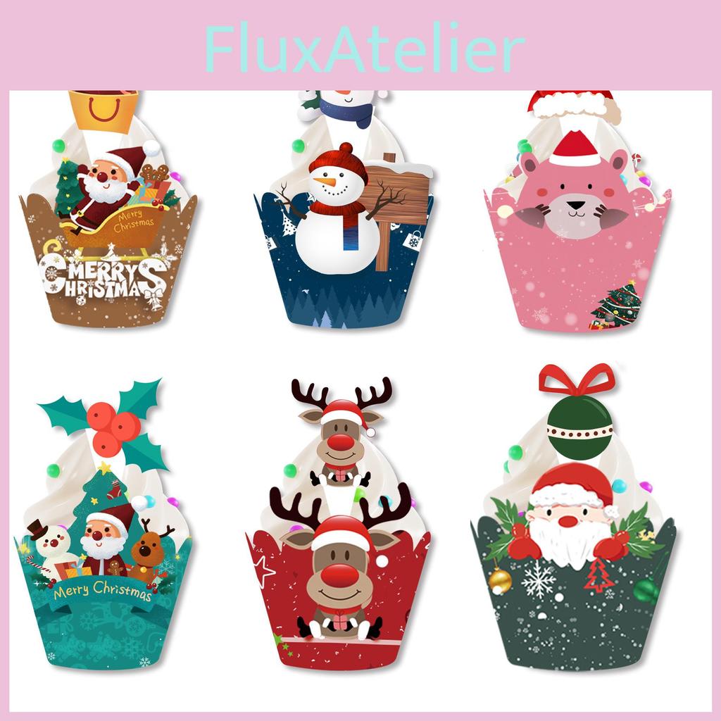 Christmas Celebration Cake Decor Paper Flags And Cards For Holiday Parties