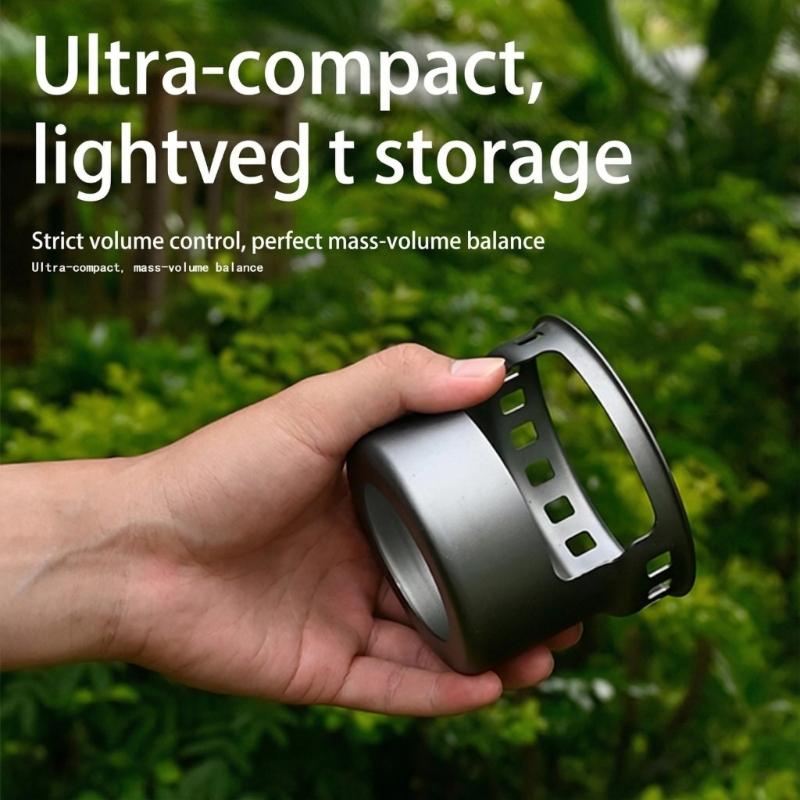 Aluminum Alloy Portable Stove Suitable for Camping Hiking Large Fuels Chamber Minimal Reloadings Easy Cleanups Windproof