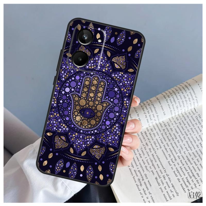 Hamsa Hand of Fatima For Realme GT5 GT Neo 5 9 10 11 12 Pro Plus C30 C31 C33 C35 C25s C21Y C51 C53 C55 C67 Case