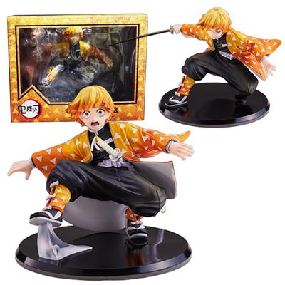 15CM Agatsuma Zenitsu Figure Blade of Demon Destruction Anime Desktop Golf Model Toy Gift Collection Ornaments Artwork PVC