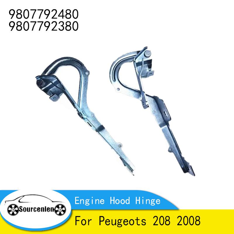 Ein Paar Motorhaubenscharniere für Peugeot 208 2008 9807792480 9807792380