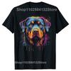 Funny Cute Rottweiler Dog Lover Colorful Graphic Tshirts Unisex Womens Fashion Casual Tshirt 100 Cotton Loose Oversized T Shirt