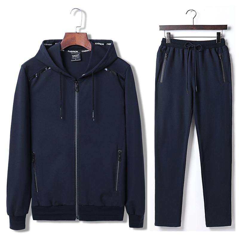 Hoodies Set Mens Sport Suit Loose Sportsuit Sportswear Gym Clothing Men Run Sets