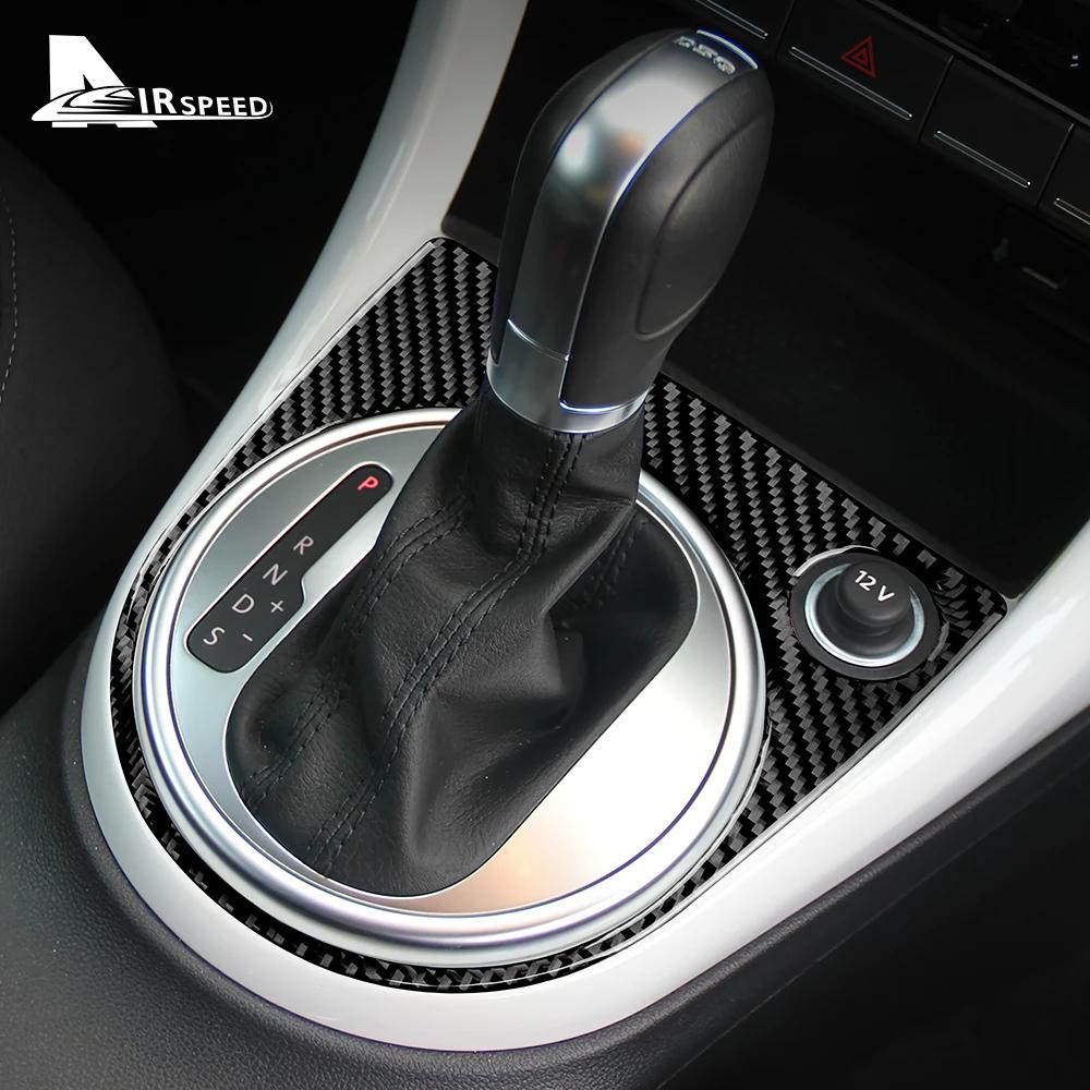 Real Soft Carbon Fiber For Volkswagen Beetle 2012 2013 2014 2015 2016 2017 2018 2019 Car Gear Shift Panel Sticker Accessories