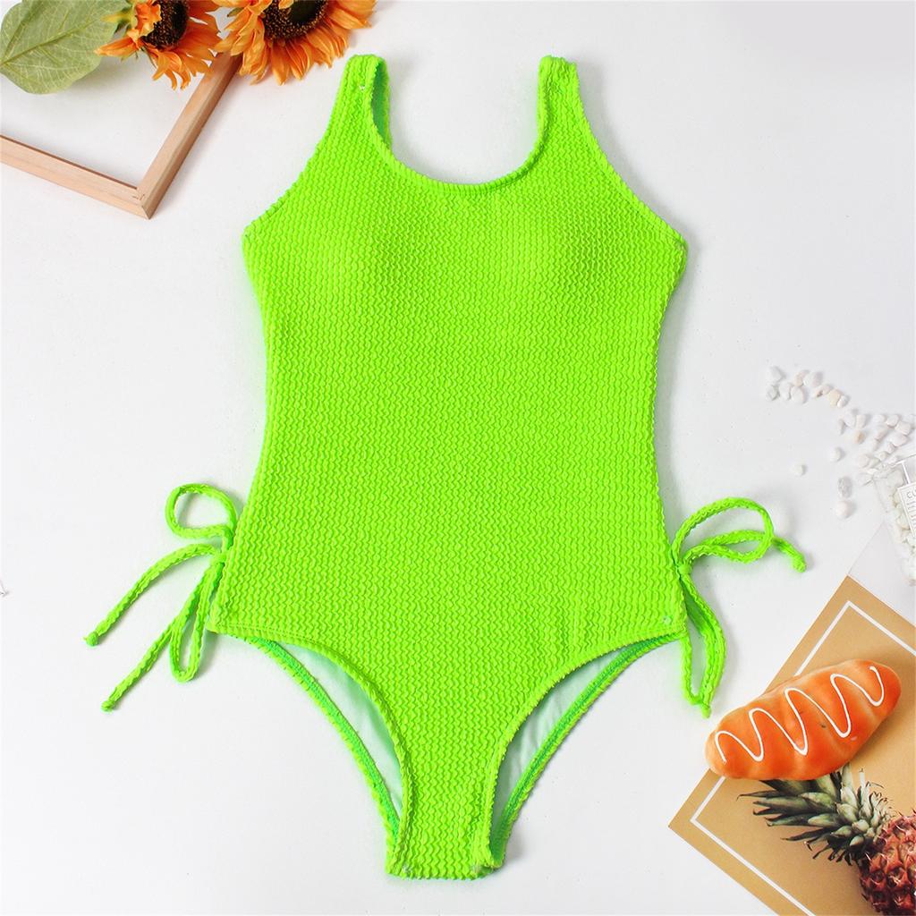 Summer Children's Swimsuit Color Medium And Large Children's One-piece Swimsuit