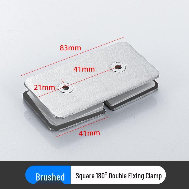 Stainless Steel 180° Glass Partition Clip for Stair Handrails