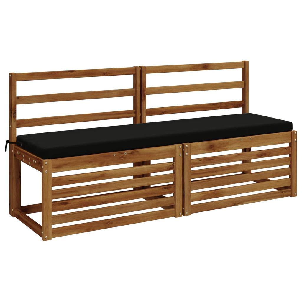 Bench Cushion SOEST 100percent Polyester Black 150 x 40 x 5 cm