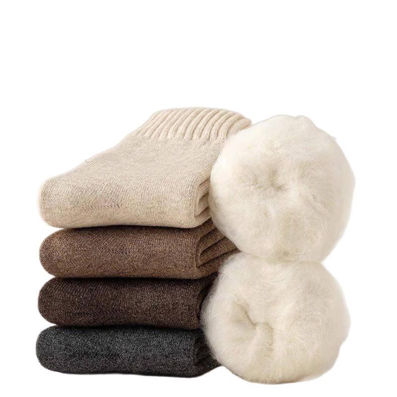Men's Winter Plush Velvet Thickened Mid-Calf Socks - Extra Thick, Warm, Cold-Resistant Cotton.