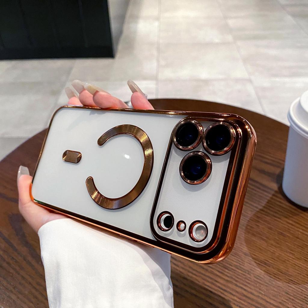 Applicable to iPhone17ProMax electroplating mobile phone case Magsafe magnetic attraction Apple 16 soft 15 anti-drop 14 sets XS