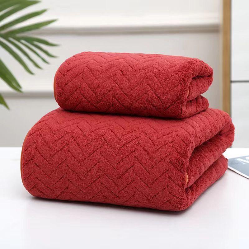

Wheat Ear Coral Fleece Towel Set: Soft, Quick-Drying, and Highly Absorbent Bath Towels for Home Use Towel (35*75)