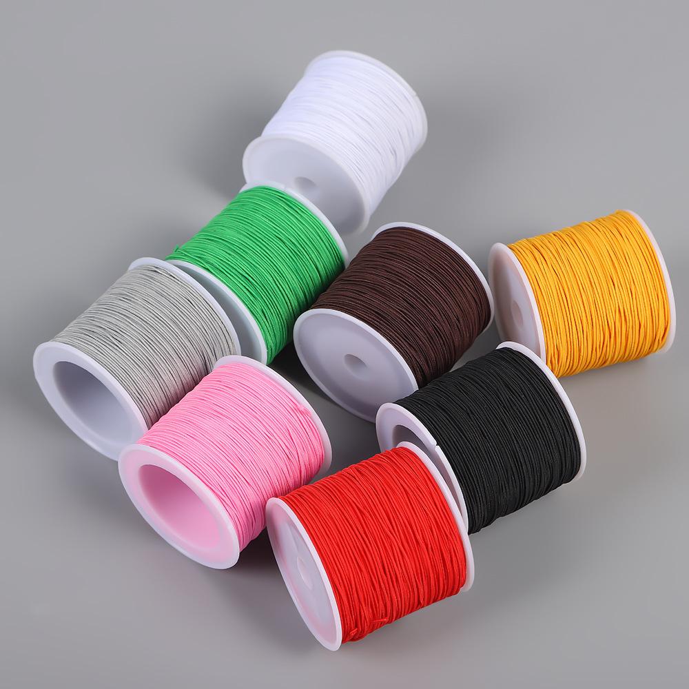 Colorful Core-Spun Elastic Cord for DIY Jewelry & Bodhi Bracelets - Wear-Resistant and Perfect for Knotting