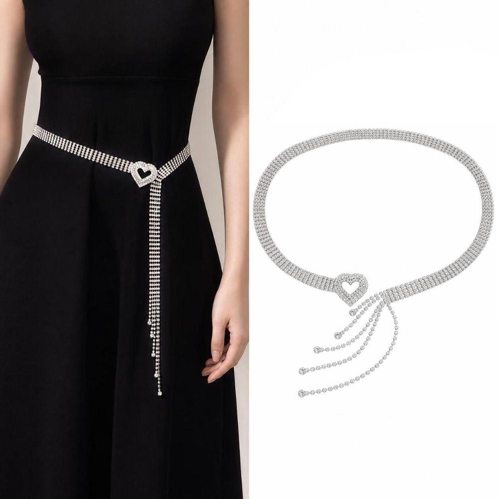 Gold Silver Color Crystal Waist Belt Full Diamond Coverage Crystal Corset Belt  Wedding Party