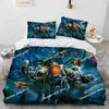 3D Deep Rock Galactic Game DRG Bedding Set Printed Single Comforter Quilt Duvet Cover Pillow Case 3 Pieces Sets Kids Adult Size