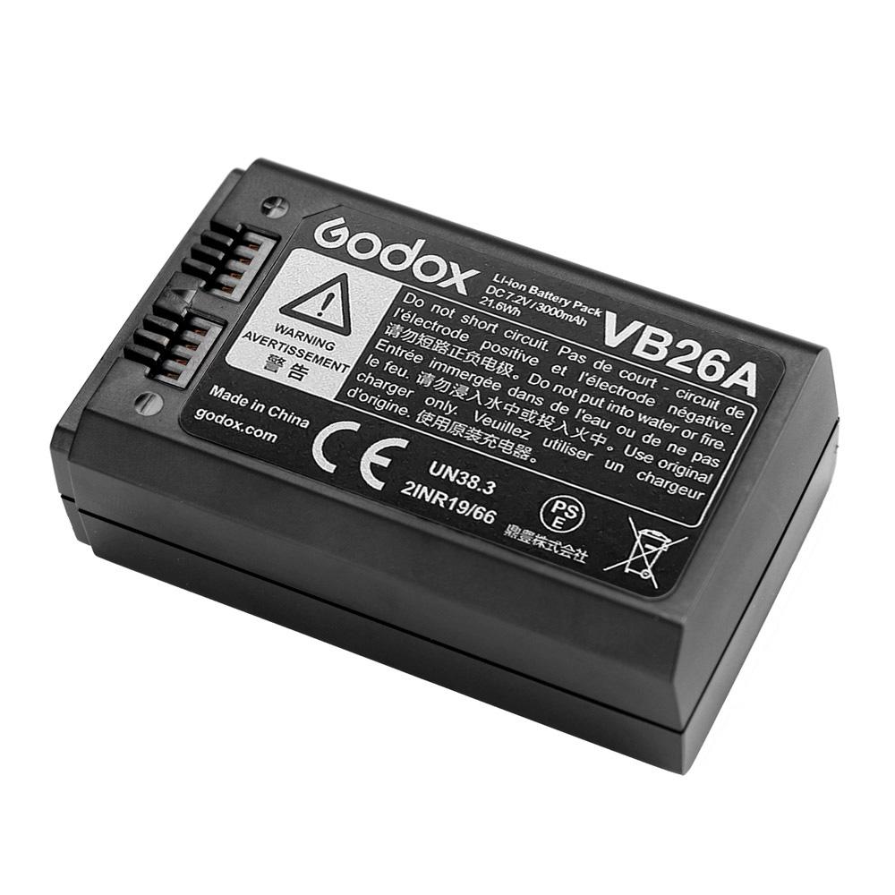 Godox VB26 Li-ion Battery DC 7.2V 2600mAh 18.72Wh Replacement Battery for Godox V1S V1C V1N V1F V1O