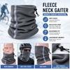 Reflective Strip Fleece Neck Gaiter Adjustable Drawstring Winter Face Mask Winter Cycling
