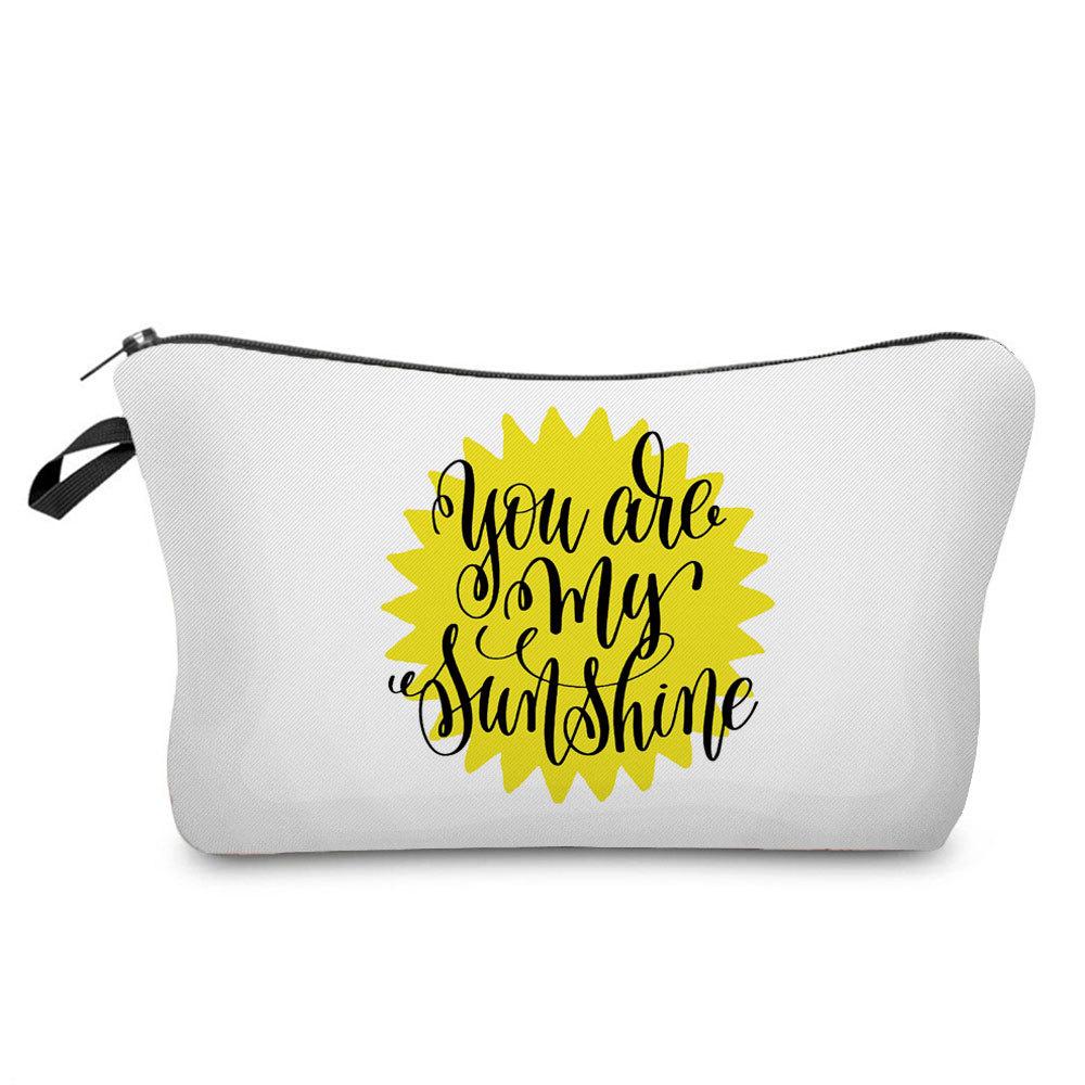 Women Flower Print Cosmetic Bag Toiletries Organize Travel Storage Case 6778