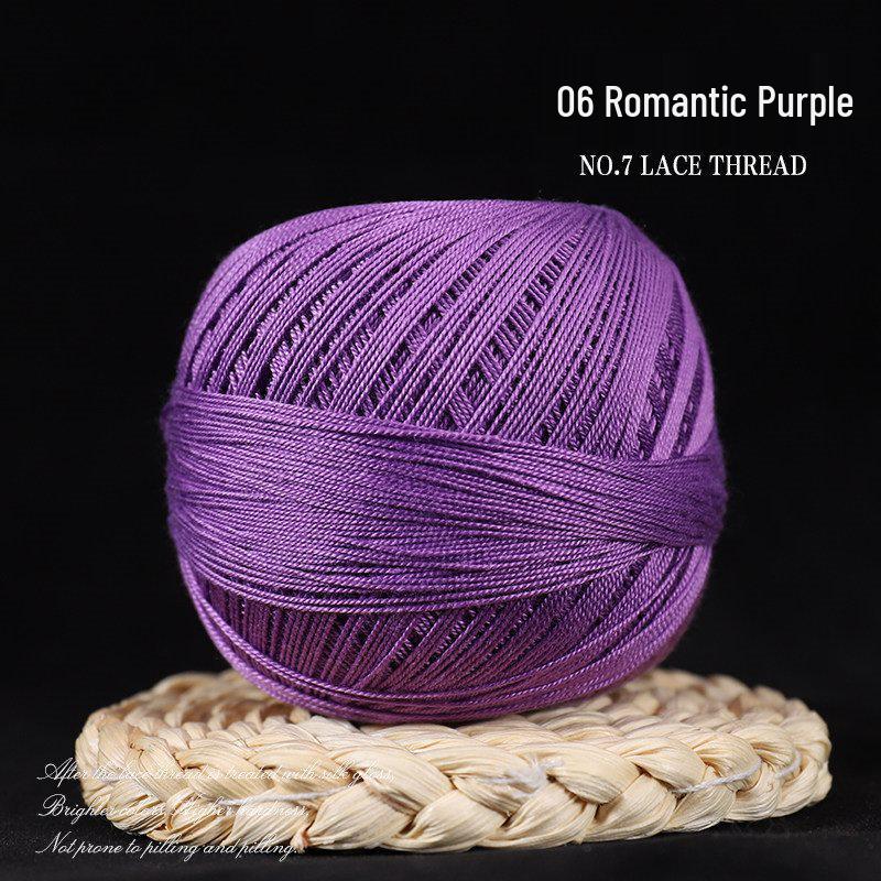No. 7 Soft Silk Lace Yarn - Hand-Knitted, Strong Twist for Summer and Short Sleeves