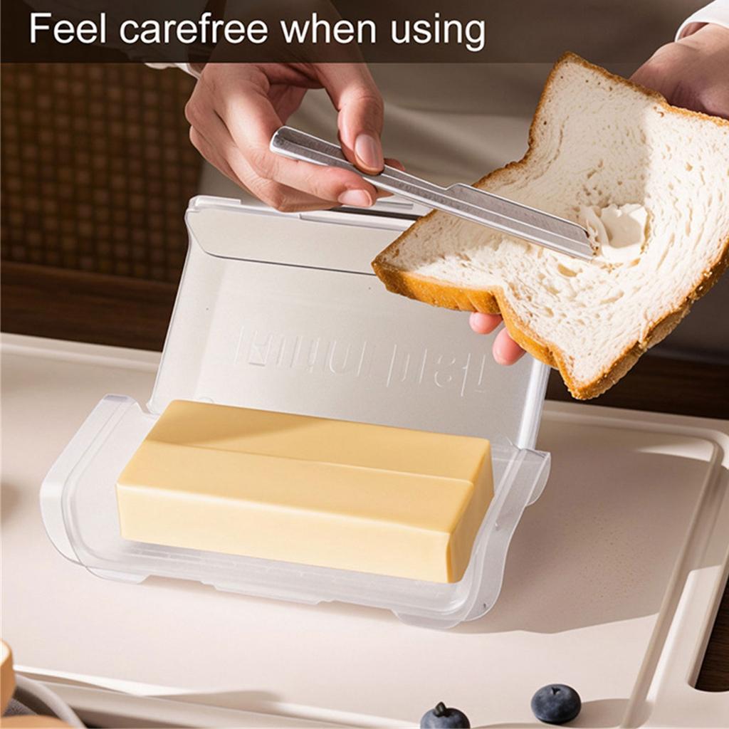 Butter-Teilungs-Aufbewahrungsbox mit Deckel Käse-Aufbewahrungsbox Kunststoff-Butterbehälter für Küchen Kühlschrank Einfach zu bedienen