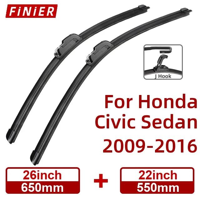 

Для Honda Civic Седан 2009-2016 Автоаксессуары Щетки стеклоочистителя переднего стекла Дворники U-образные J-образные крючки 2016 2015 2014 2013
