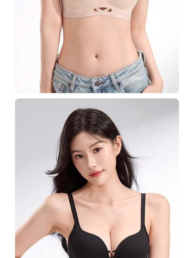 Wire-Free Seamless Uplifting Women's Summer Foundation Bra for Small Bust
