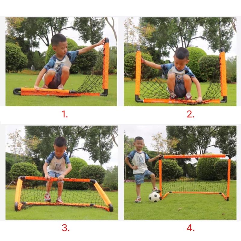 Foldable Football Goals Mini Soccer Ball Net Portable Soccer Goal Practice Soccer Net Football Outdoor Training Net