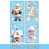 Santa Claus Snowman Snowflake Electrostatic Wall Stickers Christmas Glass Window Wall Decals Sticker Home Room Decor Supplies