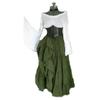 Abito Maxi da Donna Off-Shoulder a Manica Lunga Vestibilità Larga Vita Alta Abito Cosplay Rinascimentale Medievale