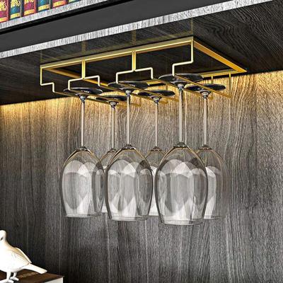 Suporte Pendurado para Taças de Vinho Organizador Multifuncional de Rack para Taças com 3 Ranhuras Para Restaurantes Bares