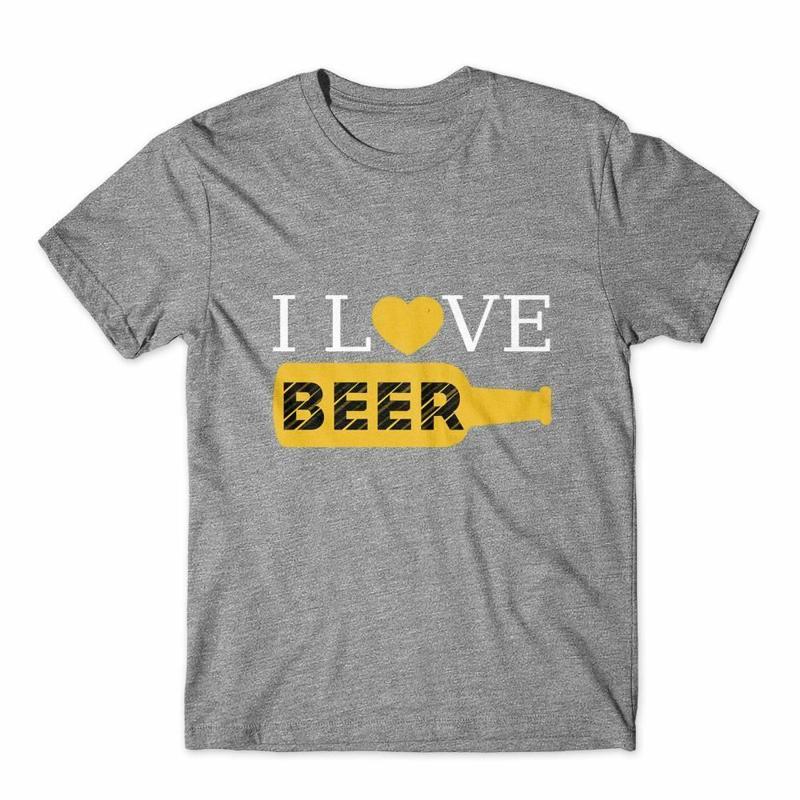 Футболка I Love Beer 100% Хлопок Премиум S разноцветный