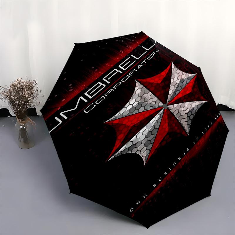 1pc Umbrella Corporation Portable Fold- Design, 8 Ribs, Reliable Performance, with Automatic Open/close10211