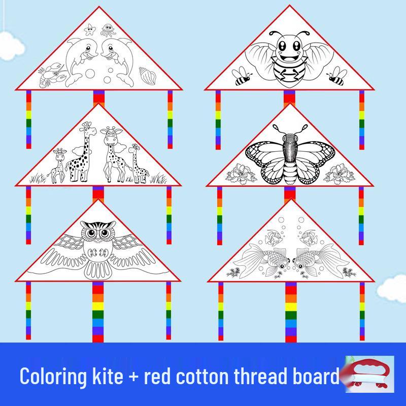 Children s DIY Coloring Kite Set 50M Line Board with String
