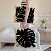 Classic Modern Flowers Cushion Cover Anti-dustmite Pillowcase Invisible Zipper Silky Short Plush Sofa Cushion Cover
