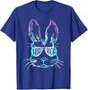 Hip Hop Happy Easter Bunny Face With Sunglasses Men Boy Tshirt Humor Funny Rock Streetwear Clothes Novelty Gift Y2k Saying Tee
