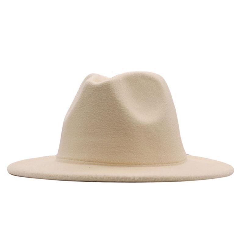 Deerskin Fleece Top Hat Retro Jazz Hat Men's and Women's Felt Hat European and American Woolen Hat Western Cowboy Hat