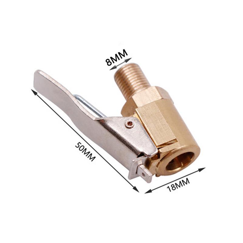 Tragbare aufblasbare Pumpe für Autoreifen-Luftfutter-Inflatorpumpenventil-Anschluss Clip-on-Adapter Auto Messing 8-mm-Reifenradventil