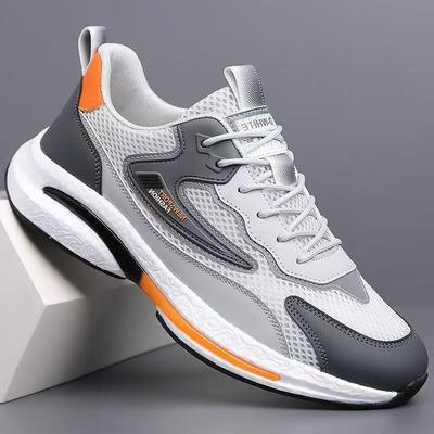 Frühling neue Herren Mesh Freizeitsportschuhe modisch vielseitig bequem atmungsaktiv Herrenschuhe Lederschuhe