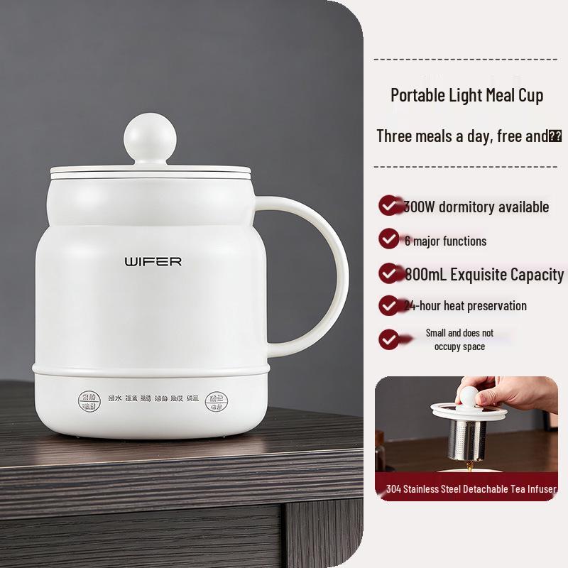 Gute Ehefrau Tragbare Elektrische Heiztasse: Multifunktionaler Antihaft-Mini-Kocher zum Kochen von Milch & Wasser