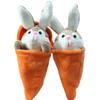 Cute Carrot Bunny Plush Toy Pendant For Bags And Keys, Soft Short Plush, 15cm Height