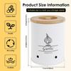 Garlic Keeper Fresh Keeping Garlic Storage Box with Wood Lid Ginger Canister Container 11x11x13.2cm Large Capacity Kitchen Saver for Countertop
