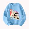 Anime Girl Group Print Round Neck Sweatshirt Women's Casual Long Sleeve Pullover Fashion Streetwear Top
