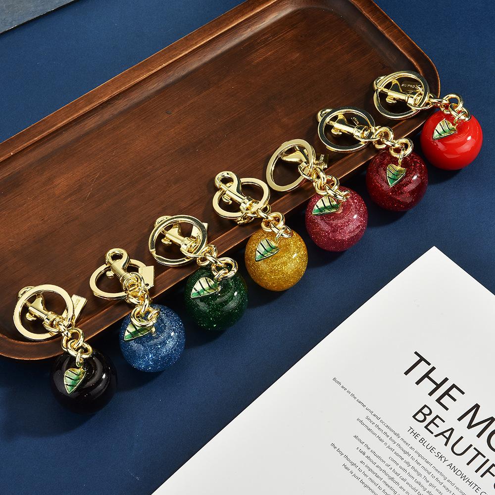 Red Cherry Crystal Bag Pendant Keychain Cherry Pendant Women'S Bag Accessories Fashion Red Delicate Bag