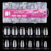 Ultra-Short Trapezoid Almond Nail Tips - Dual-Use, Full & Half Cover, Ultra-Thin, Seamless Design