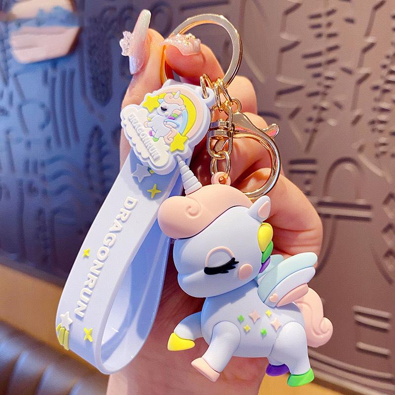 

Милый брелок с подвеской в ​​виде единорога для женщин, сумка, автомобильный брелок для ключей, детский подарок для девочек