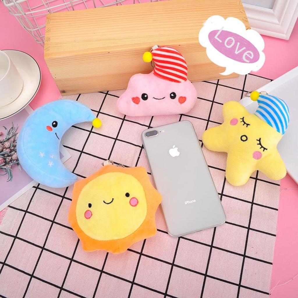 Kawaii 10cm Urocza Kreskówkowa Pluszowa Zabawka Gwiazda Księżyc Słońce Lalka Urocza Wypchana Piękny Prezent dla Dzieci Niemowlaka