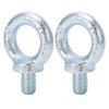 2PCS Lifting Ring Bolts Galvanized Carbon Steel Eyebolts Deep Threaded Lifting Shoulder Eyebolt M20