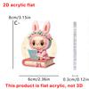 Çok Satan 3 adet Sevimli Çizgi Film Pembe LABUBU İnsansı Bebek 2D Akrilik Yaratıcı Anahtarlık Kolye Çanta Aksesuarları
