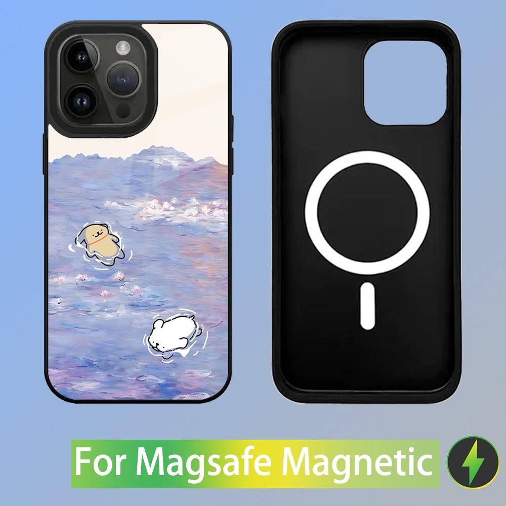 

Korea line puppy Maltese Phone Case For iPhone 15,14,13,12,11,Plus,Pro,Max Mini Magsafe Magnetic Wireless Charging iPhone14pro